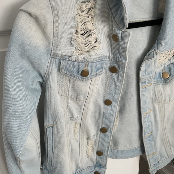 Distressed Light Jean Jacket - Picture 3 of 3